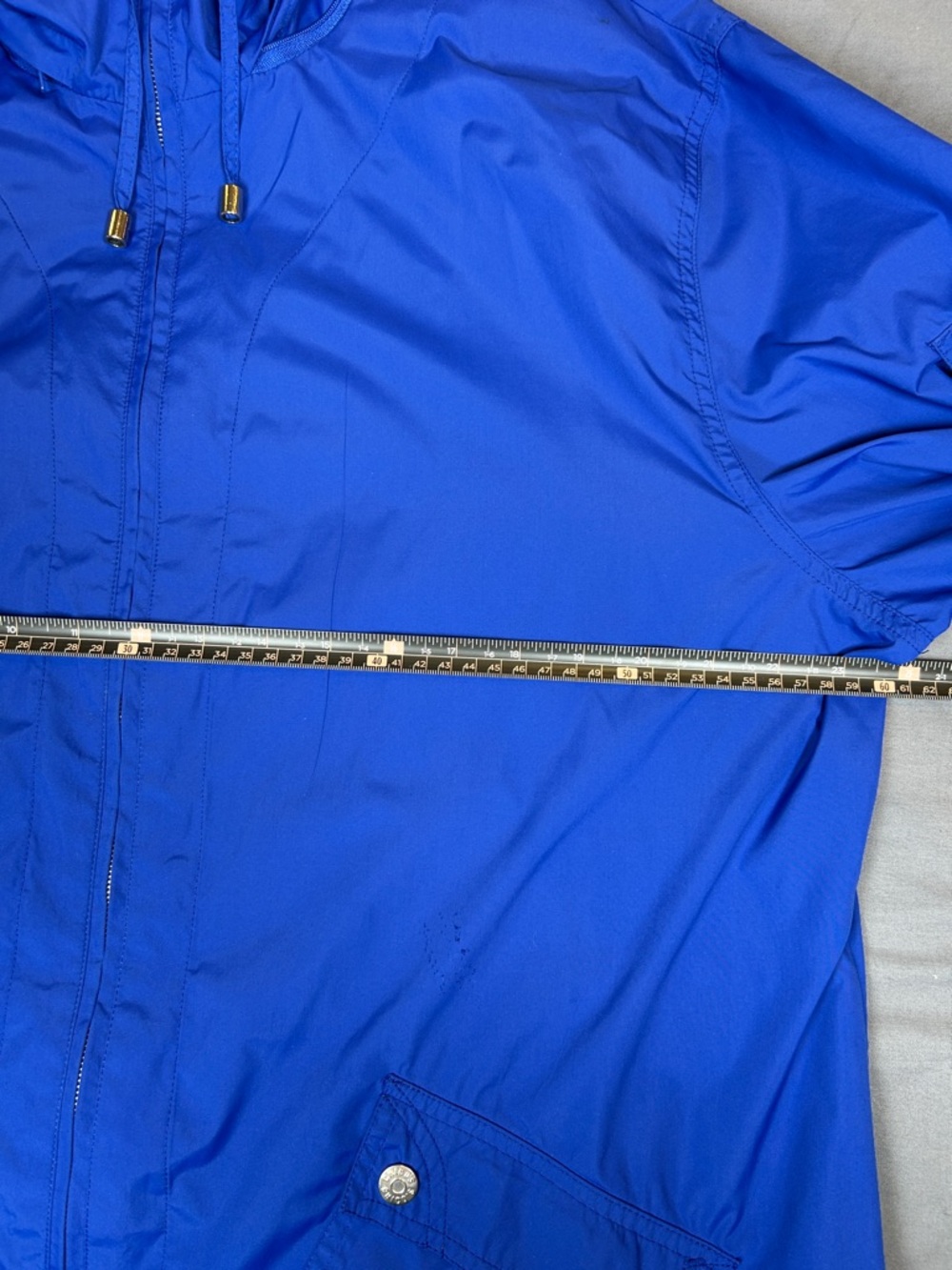 Chicos Royal Blue‎ Hooded Utility Jacket Womens Casual Lightweight Style - Picture 7 of 9
